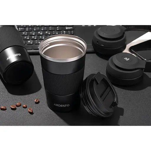 Термокружка Ardesto Urban 500 м черная нержавеющая сталь - фото 3