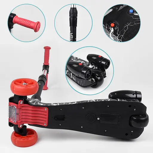 Самокат дитячий Best Scooter 60х82х64 см Чорний 000231569 - фото 4