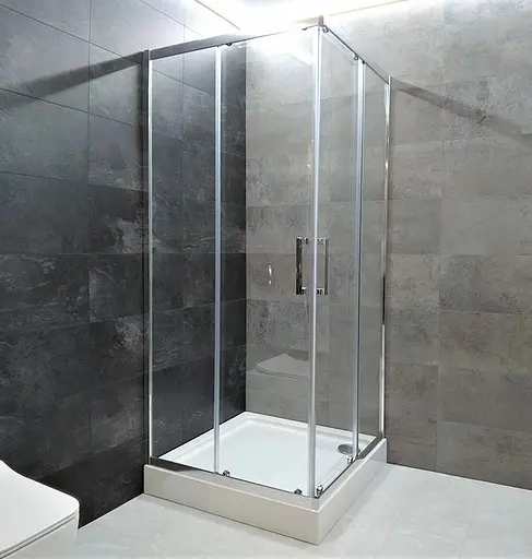 Душевая кабина Dusel A-513 100x100x190 тонированная, Хром, Универсальная, тонированная, хром, 100x100 - фото 6