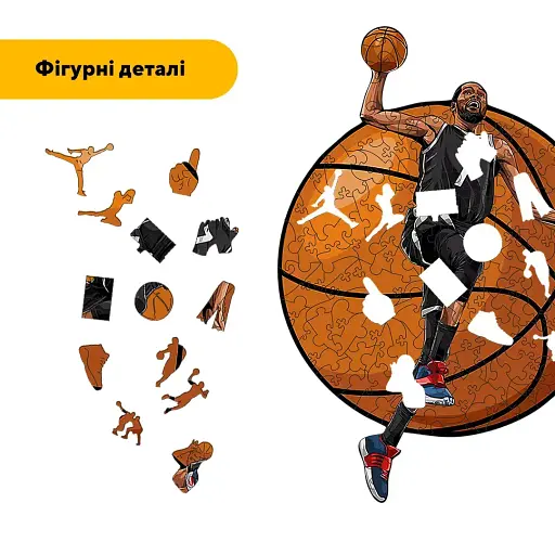 Деревянный пазл Кевин Дюрант, А2, Картонная коробка 300+ элементов - фото 3