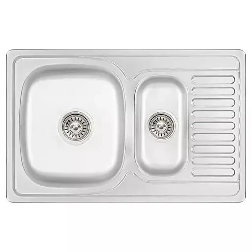 Кухонная мойка 780x500x180 мм + сифон Wezer 7850(08) Decor, Decor - фото 1