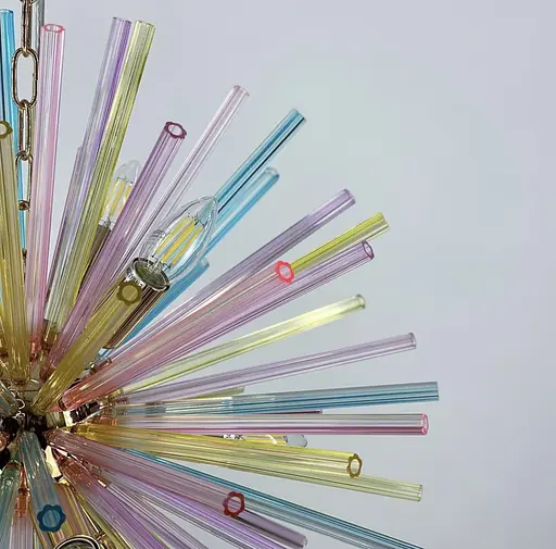 Люстра SPUTNIK non-ferrous з скляними паличками | Арт. MD 9065 GD | Line F - фото 2