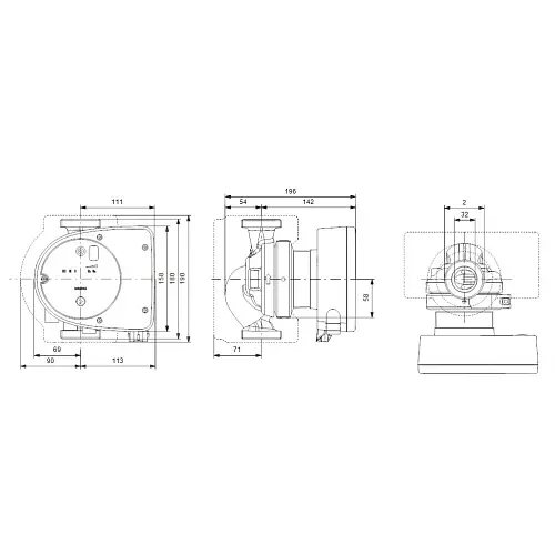 Циркуляционный насос Grundfos Magna1 32-40 180 (99221233) - фото 2