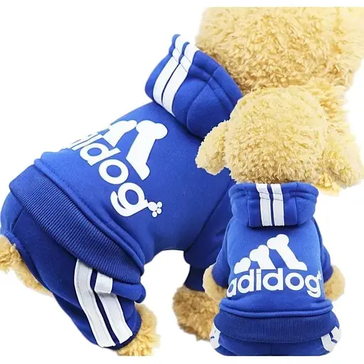 Костюм для тварин Ginger ХL Adidog спорт синій Д-40 см ОГ-50 см 4.5-5.5 кг - фото 2