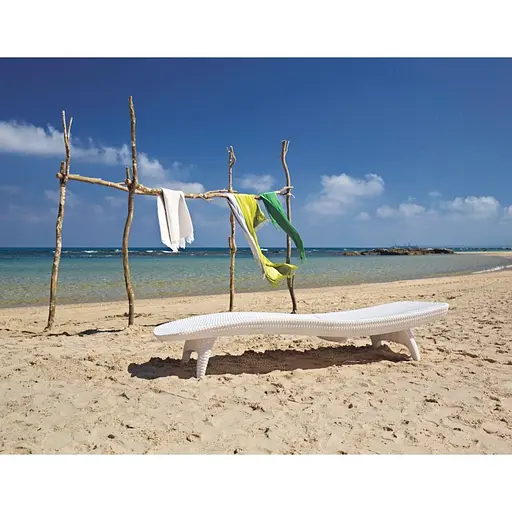 Шезлонг пластиковий Keter Pacific, білий - фото 3