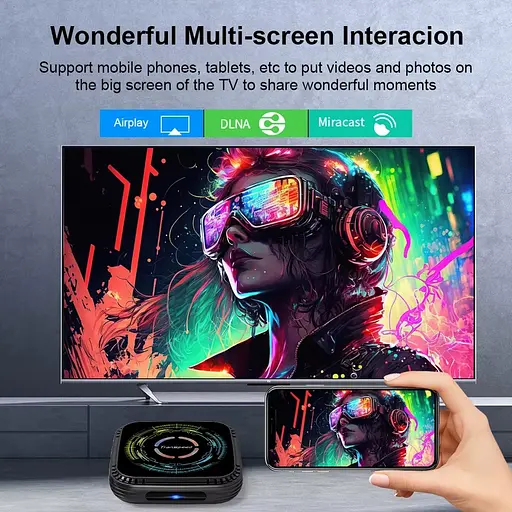 Transpeed H728 4/64Gb Android 14, Смарт ТВ приставка медіаплеєр 8K HDR Android SmartTV Box - фото 7