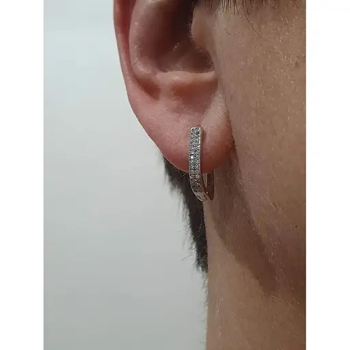 Срібні сережки TOP Silver з фіанітами. 520387Б - фото 2