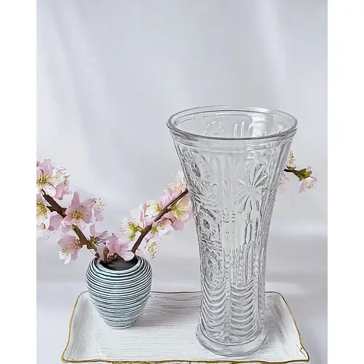 Ваза скляна Vittora Гірський кришталь 30 см VT-V-0010 в асортименті (148160) - фото 5