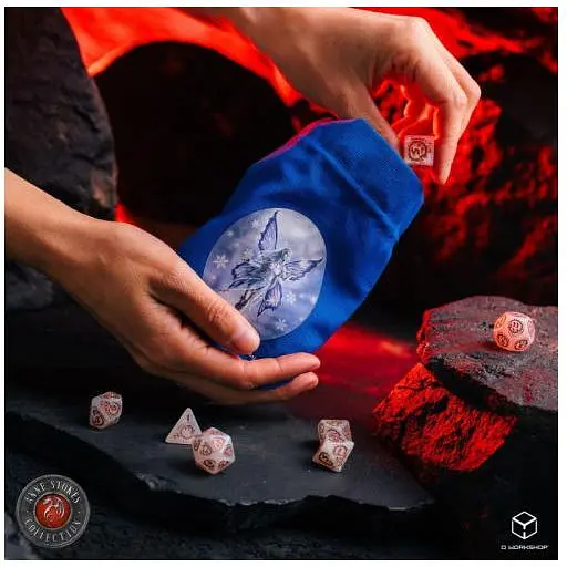 Мішок для кубиків Q‑Workshop Anne Stokes Dice Pouch: Snow Fairy (BAST207) - фото 2