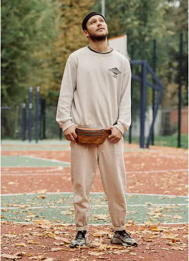 Чоловіча поясна сумка бананка Sambag 30,5х14 см 000148025 - фото 3