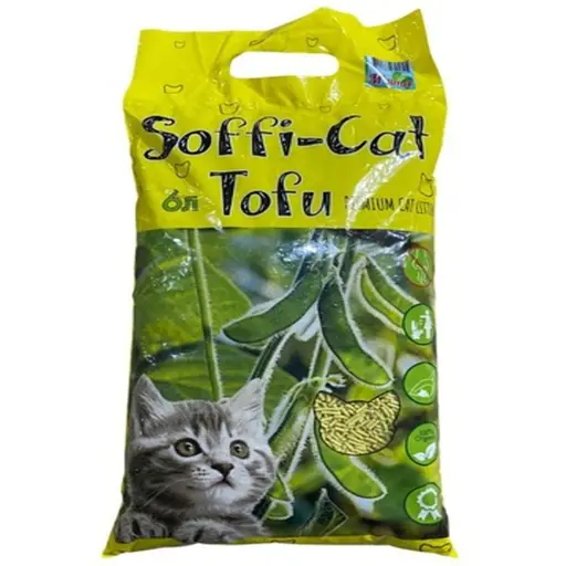 Наполнитель для кошачьего туалета Soffi-Cat Tofu Мята, соевый 2.6 кг (6 л) 