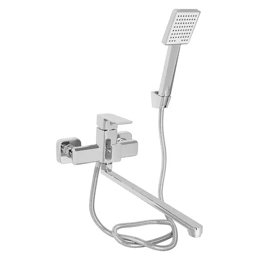 Змішувач для ванни Lidz Dozorca 005 з поворотним виливом (з душовим гарнітуром) (k35) LDDOZ005CRM45405 Chrome - фото 1