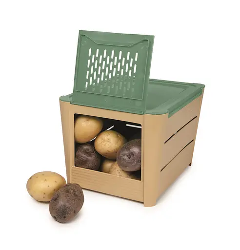 Контейнер для хранения 3 кг овощей Snips, бежево-зеленый