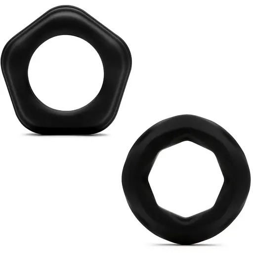 Ерекційне кільце So Divine Men Classic Joy Ring 2 шт. чорне - фото 2