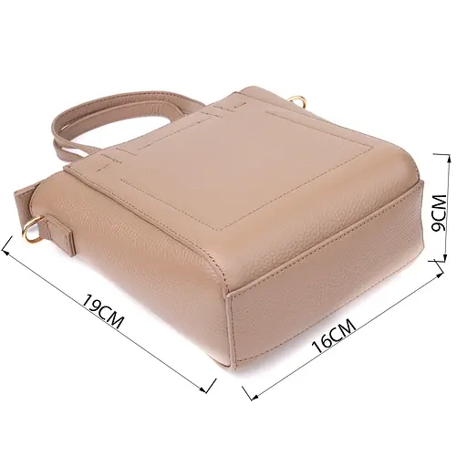 Женская сумка Vintage из натуральной кожи в форме трапеции 16х19х9 см sum0027584 - фото 3