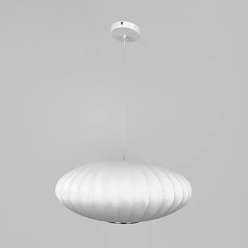 Дизайнерский светильник с полимерным овальным абажуром Ø50x24 см Line F AK03-500 x 240 Белый - фото 9