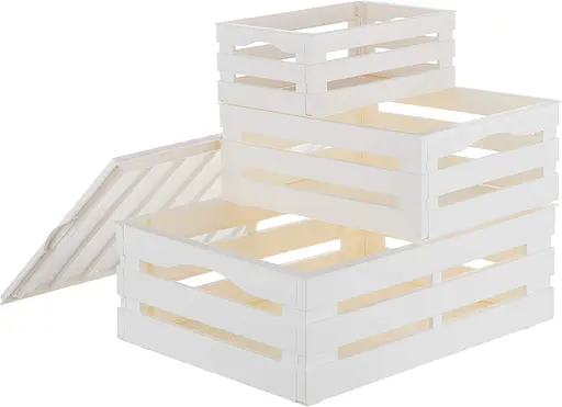 Набор ящиков для хранения Tina Tris молочный