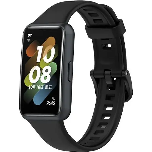 Ремінець DK для Huawei Band 7 Silicone Sport Band Classic (black) - фото 2