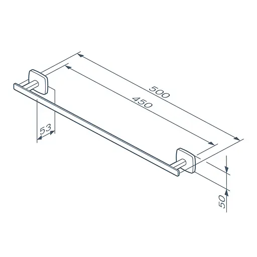 Вішалка для рушників AM.PM Gem 50 см black A90346422 Чорний матовий - фото 8