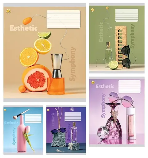 Зошити учнівські 48 аркушів клітинка Тверда Мінімалізм, 10 шт. в упаковці