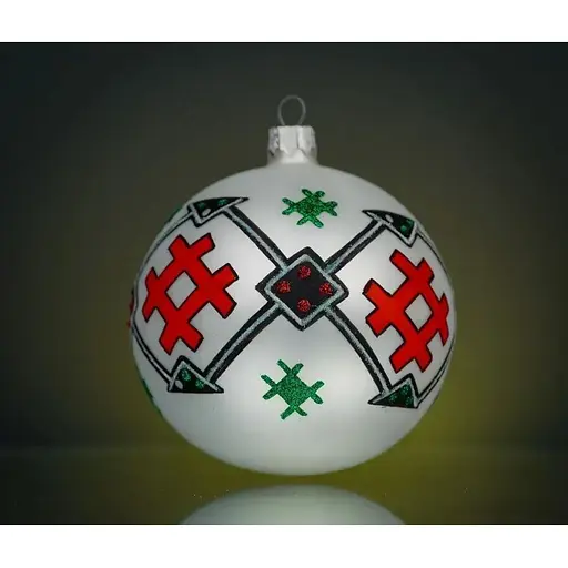 Набір ялинкових прикрас Різдвяні історії Код нації: Вінниччина 3 кулі скло (4820001179958) - фото 3