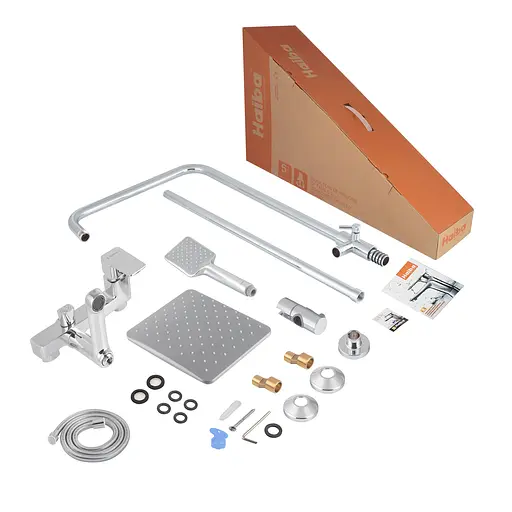 Душова система Haiba Kubus 003-J HB0917, Хром - фото 3