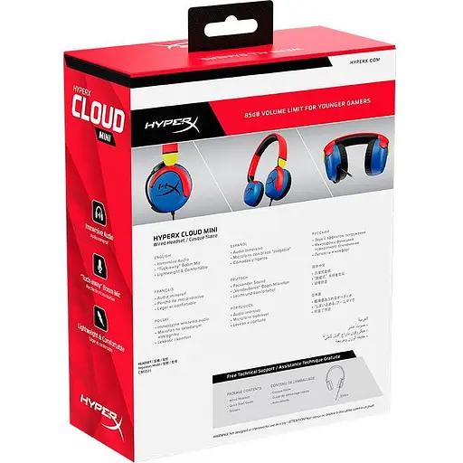 Наушники игровые HyperX Cloud Mini Wired Multi-Color 7G8F3AA (126462) - фото 9