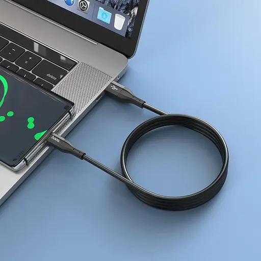 Кабель Hoco X72 Creator silicone charging data cable for Type-C Чорний - фото 2