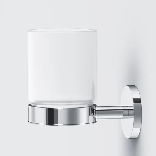 Склянка з настінним тримачем скляна AM.PM X-Joy A85A34300 хром - фото 5
