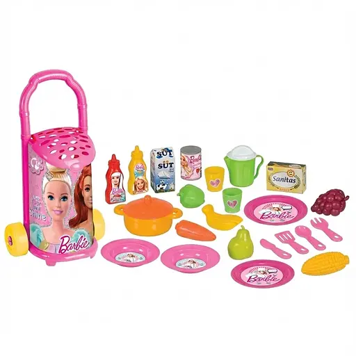 Візок з посудом та продуктами Dede Barbie 25 предметів (1508)