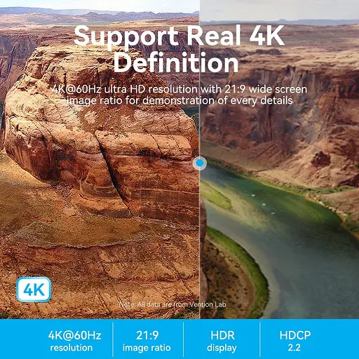 Кабель Vention HDMI M - M,10.0 м V2.0 4K 60Гц Aluminum Alloy Blue - фото 7