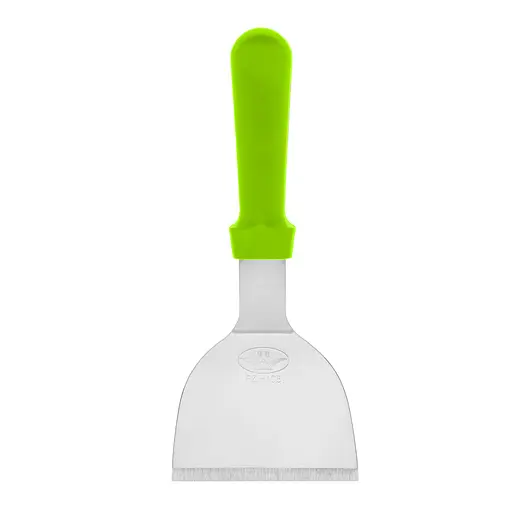 Шпатель скребок лопатка для теста из нержавеющей стали с пластиковой ручкой 25 см, Kitchen Master Салатовый 85286 - фото 2