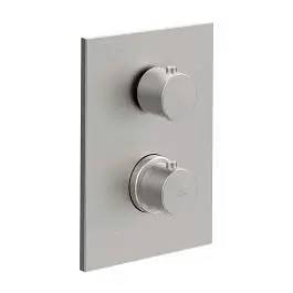 Термостат для душа на 3 потребителя Paffoni Light с металлической накладкой steel LIQ519ST/M, Нержавеющая сталь - фото 1