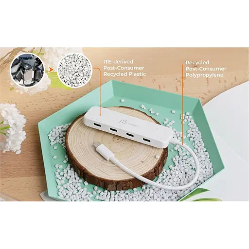 USB-хаб j5create JCH345EW-N USB-C на 4 USB-C, белый (JCH345EW-N) - фото 11