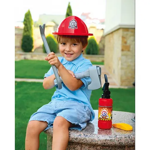 Дитяча іграшка "Набір пожежника" ТехноК 8591TXK каска, вогнегасник, інструменти - фото 4