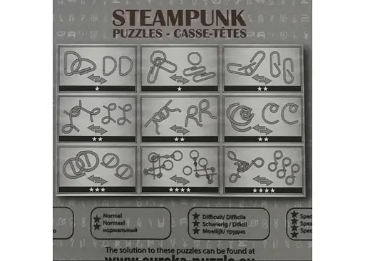 Набір головоломок Eureka Steampunk Puzzles синій 9 шт. (473207) - фото 2