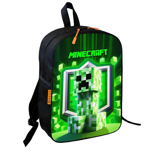Рюкзак шкільний дитячий 36х27см Майнкрафт Кріпер «Minecraft» з принтом для хлопчика (00612)