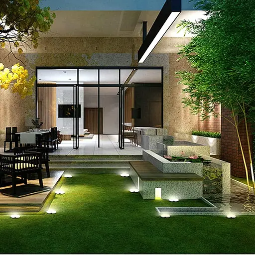 TOSHIN Набір із 4 сонячних підлогових світильників Сад IP65 - фото 4