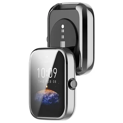 Защитный чехол Tamister для смарт-часов Amazfit Bip 3/3Pro серебристый - фото 3