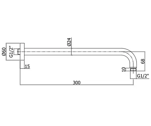 Кронштейн для верхнього душу Paffoni ZSOF 035 CR Хром - фото 2