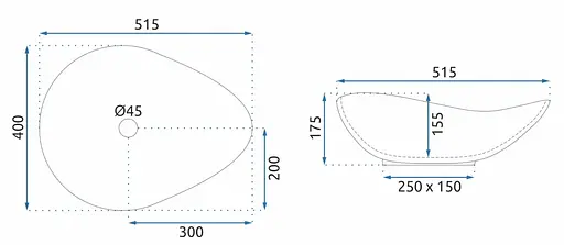 Умивальник Rea Dora Stone накладний REA-U5066, Сірий - фото 8