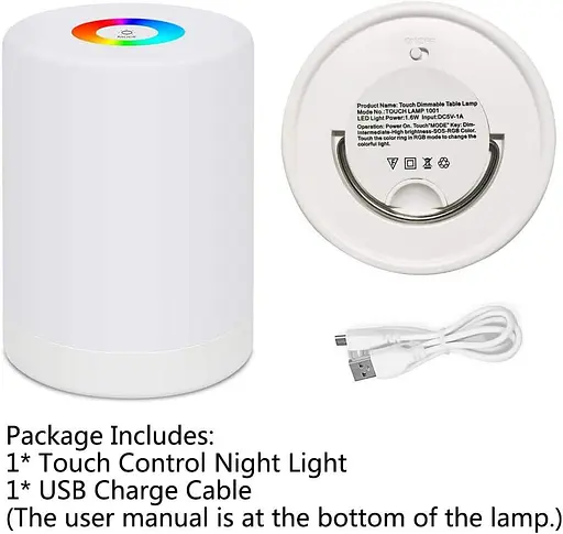 Светодиодный ночной светильник DIWUJI сенсорное управление USB - фото 2