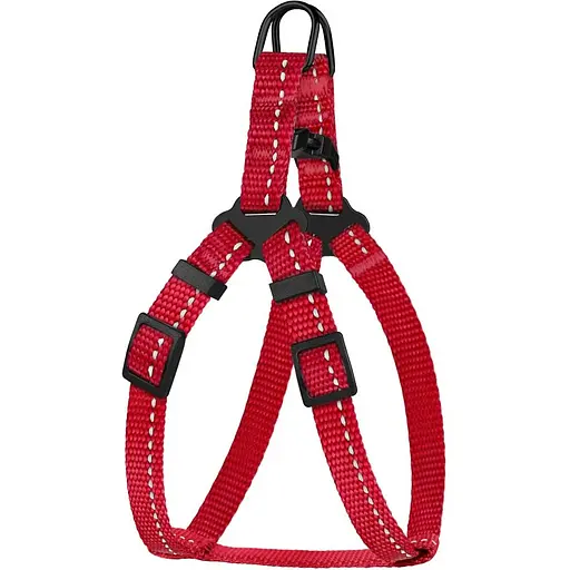 Шлея для собак Barksi Active світловідбивна (обхват грудей 33-40 см ширина 1 см) червона - фото 3