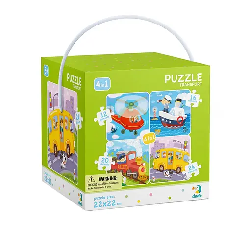 Дитячий набір пазлів Транспорт DoDo 300132, 4 в 1