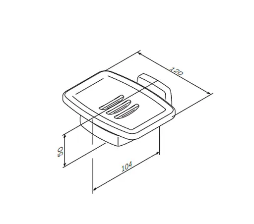 Мильниця скляна AM.PM Gem A9034200, Хром - фото 2