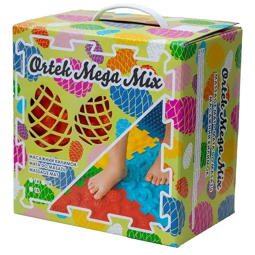 Коврик массажный "Мега Микс" Ортек 10175-OTK 16 элементов 27x28 см - фото 8