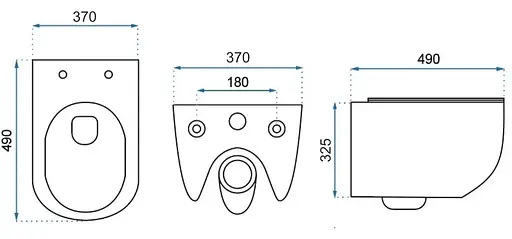 Подвесной унитаз Rea Carter N2 белый REA-C1400, Белый - фото 7