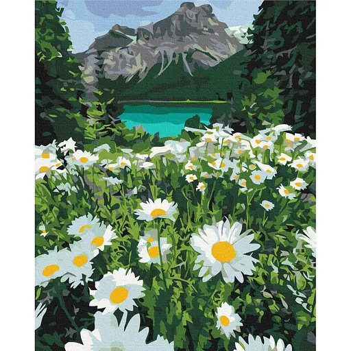 Картина за номерами Ромашки біля гір Brushme 40x50 см кольорова 000276525