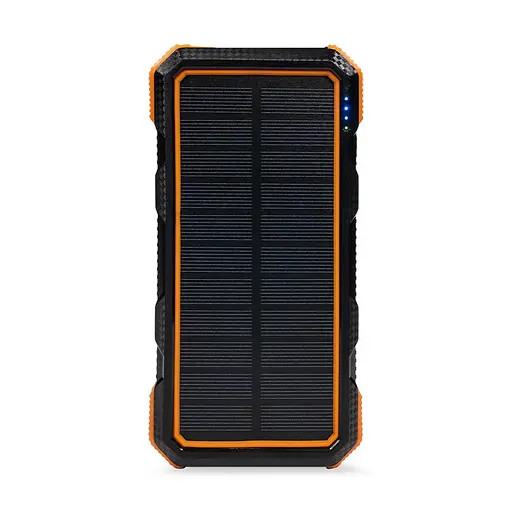 Повербанк з сонячною панеллю 20000mAh Power Bank Kraft KPB-U1830WFCS Orange бездротова зарядка LED-ліхтар (43-00066)