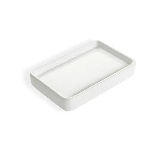 Мыльница Stilhaus Living настольная хром/белая керамика LV09AP08, Белый - фото 1